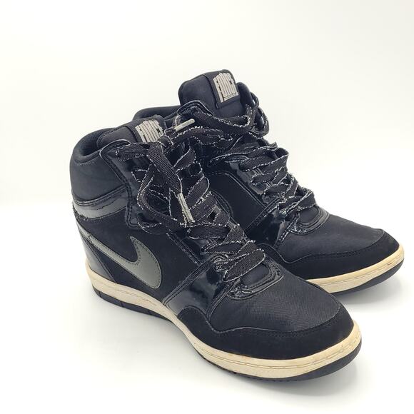 Nike Force Sky High 629746-001 Black Casual Shoes Sneakers women's Size 8.5 - Picture 3 of 9